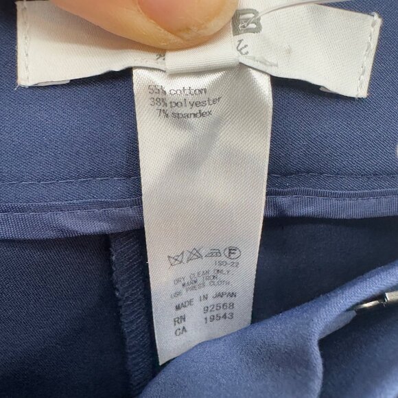 ICB New York Pants Womens Navy Blue Black Stripe Made in Japan Size 8 - Picture 5 of 9